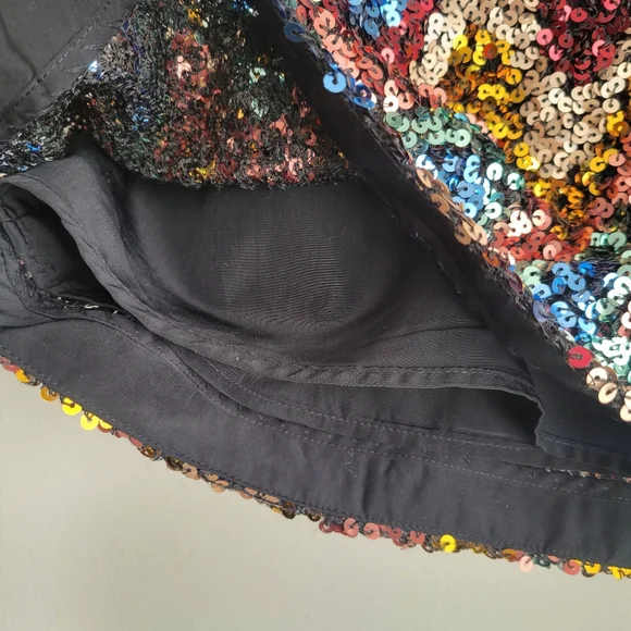 MAEVE by Anthropologie Multi Zig-Zag Sequined Mini Skirt - Picture 5 of 7